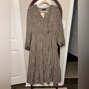 Long Sleeve Wrap Floral Maxi Dress